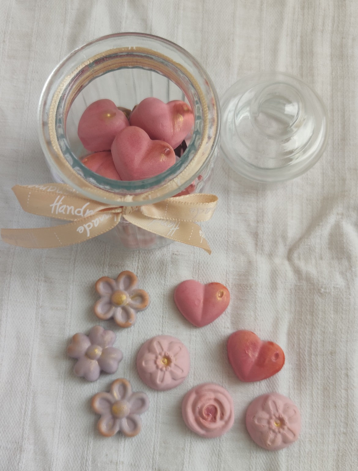 Scented Plaster Charm Jar + Gift Card - Lavender, Rose & Red Fruits