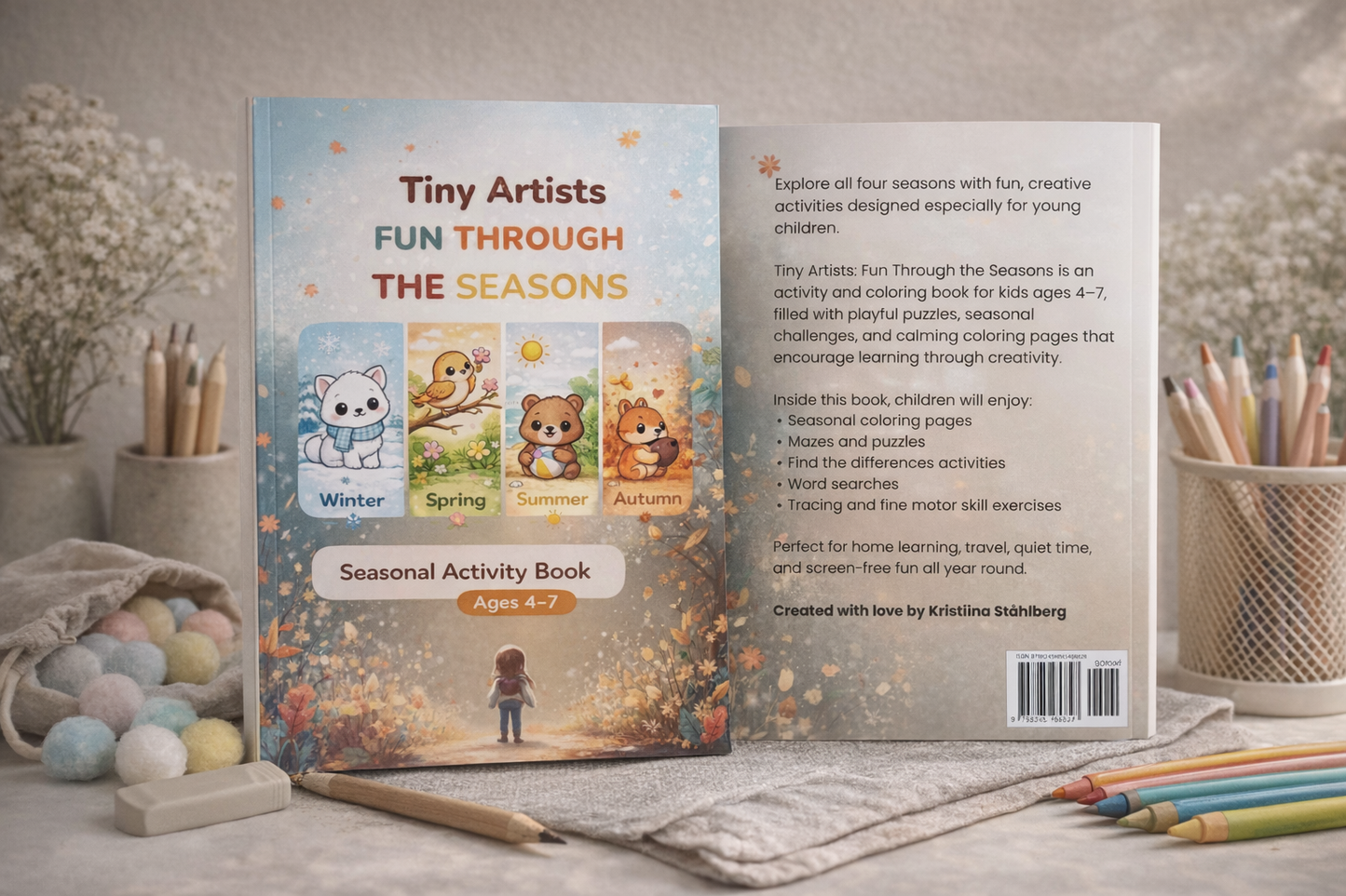 Tiny Artists: Fun Through the Seasons – Seasonal Activity Book for Kids Ages 4–7