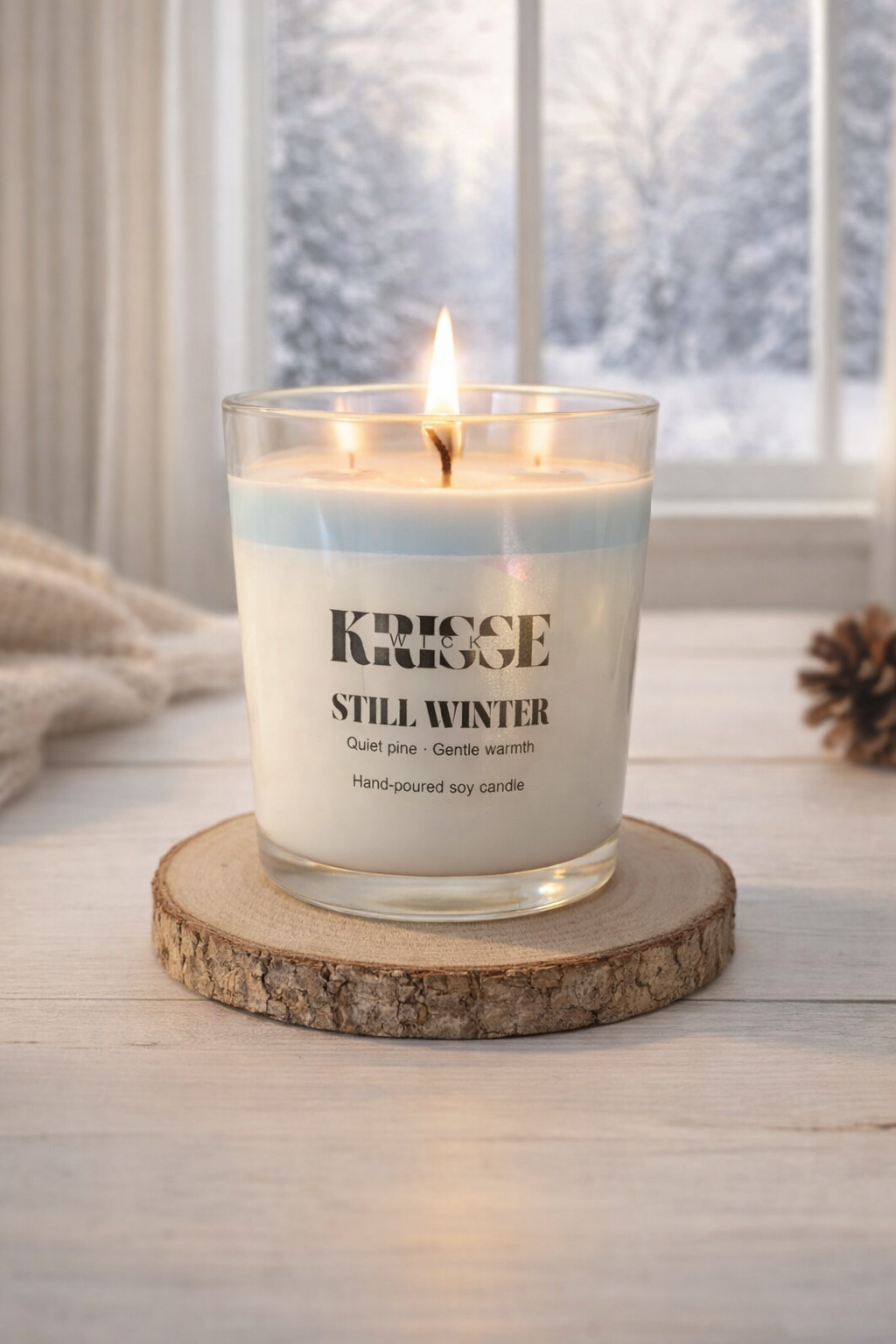 Still Winter – Handmade Soy Candle Krissewick Attelier collection