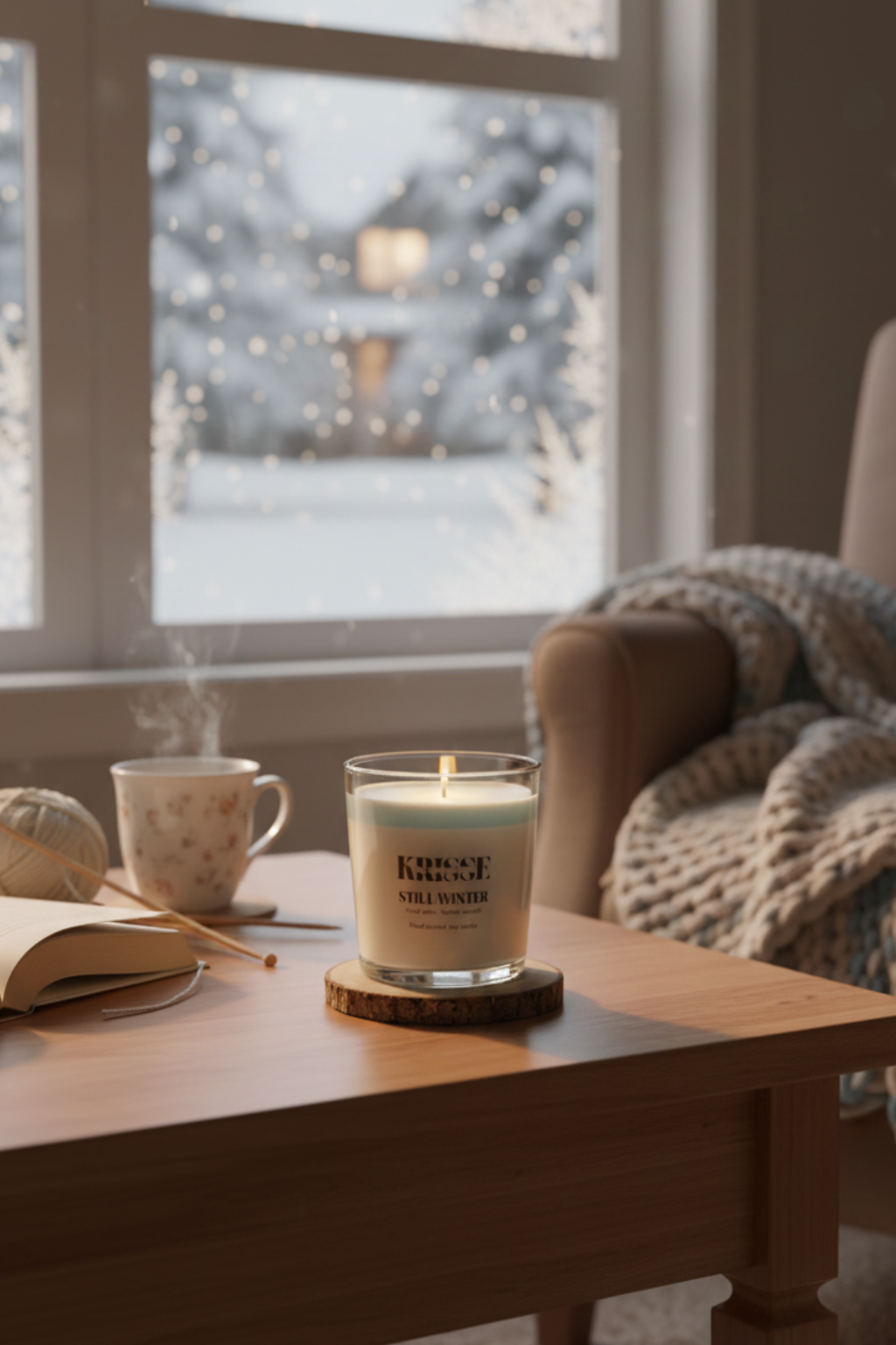 Still Winter – Handmade Soy Candle Krissewick Attelier collection