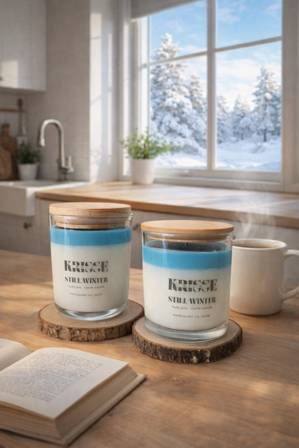 Still Winter – Handmade Soy Candle Krissewick Attelier collection