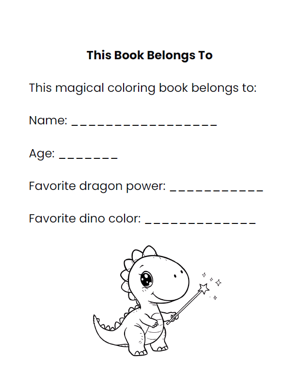 Pequeñas aventuras de dinosaurios y dragones: un lindo libro para colorear de fantasía para niños de 3 a 7 años