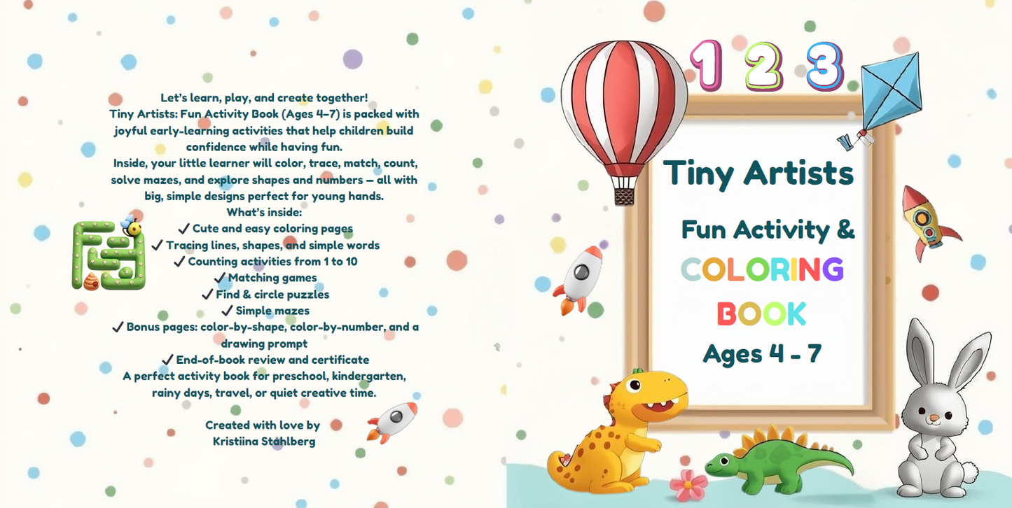 Pequeños Artistas: Actividad Divertida y LIBRO PARA COLOREAR: Edades 4–7