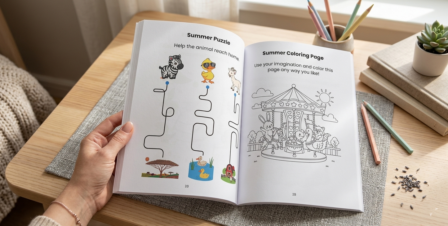 Tiny Artists: Fun Through the Seasons – Seasonal Activity Book for Kids Ages 4–7