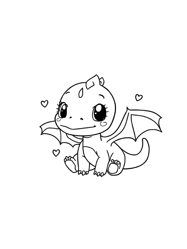 Cute dinosaurs coloring book for girls