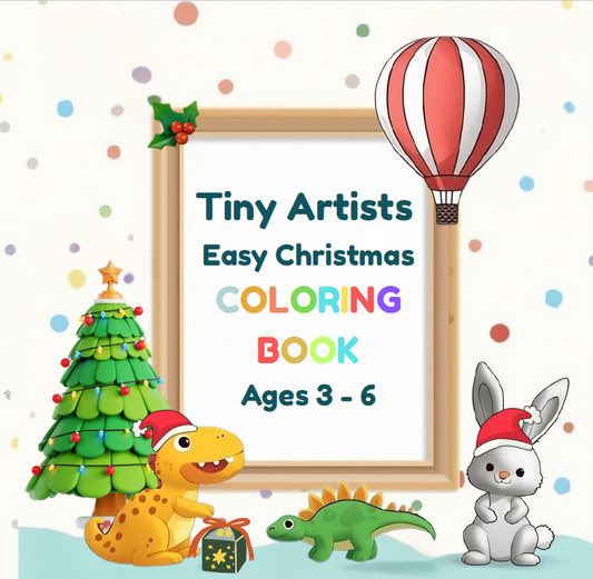 Pequeños artistas: Libro de colorear fácil de Navidad: 3-6 años