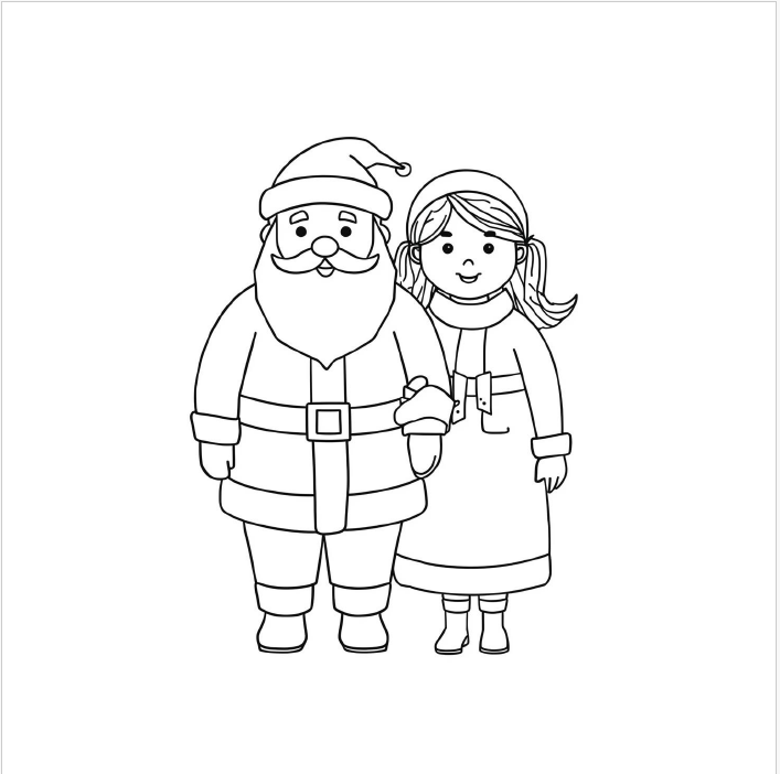 Pequeños artistas: Libro de colorear fácil de Navidad: 3-6 años