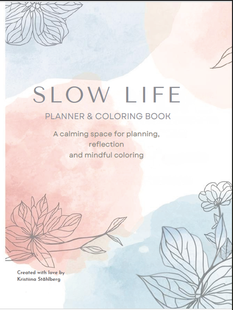 Agenda para colorear "Slow Life" para adultos: Planificación consciente
