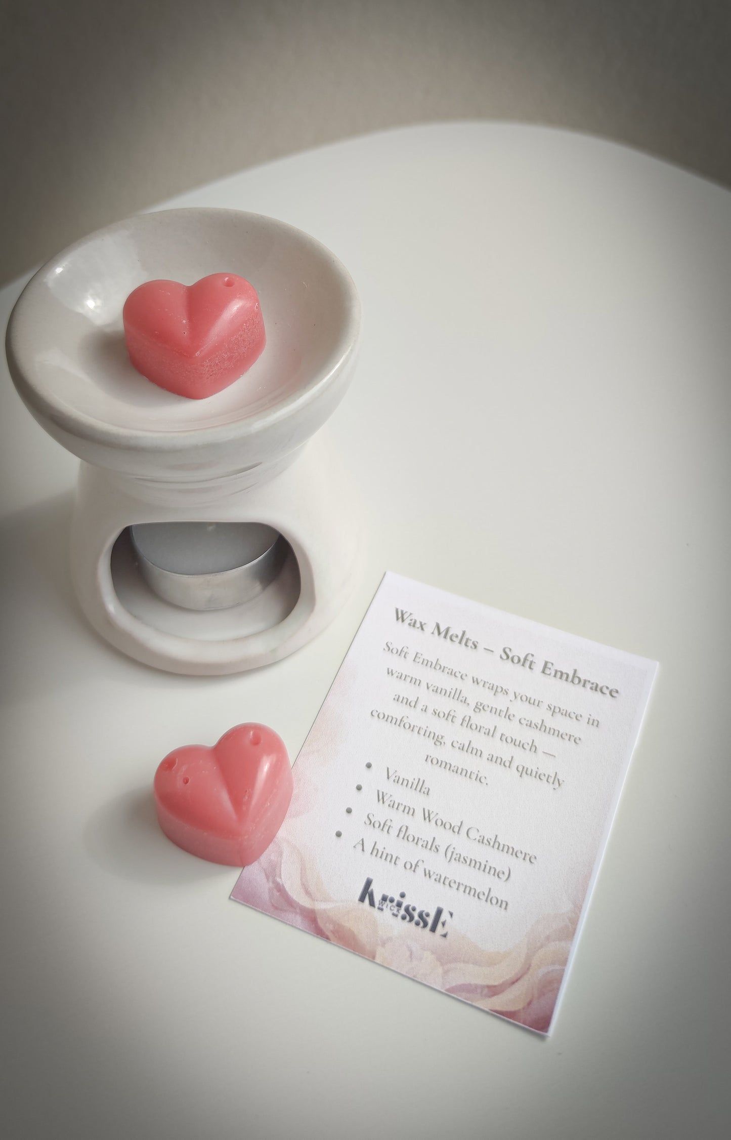 ABRAZO SUAVE – Ceras aromáticas de corazón (60 g / 9 uds.)