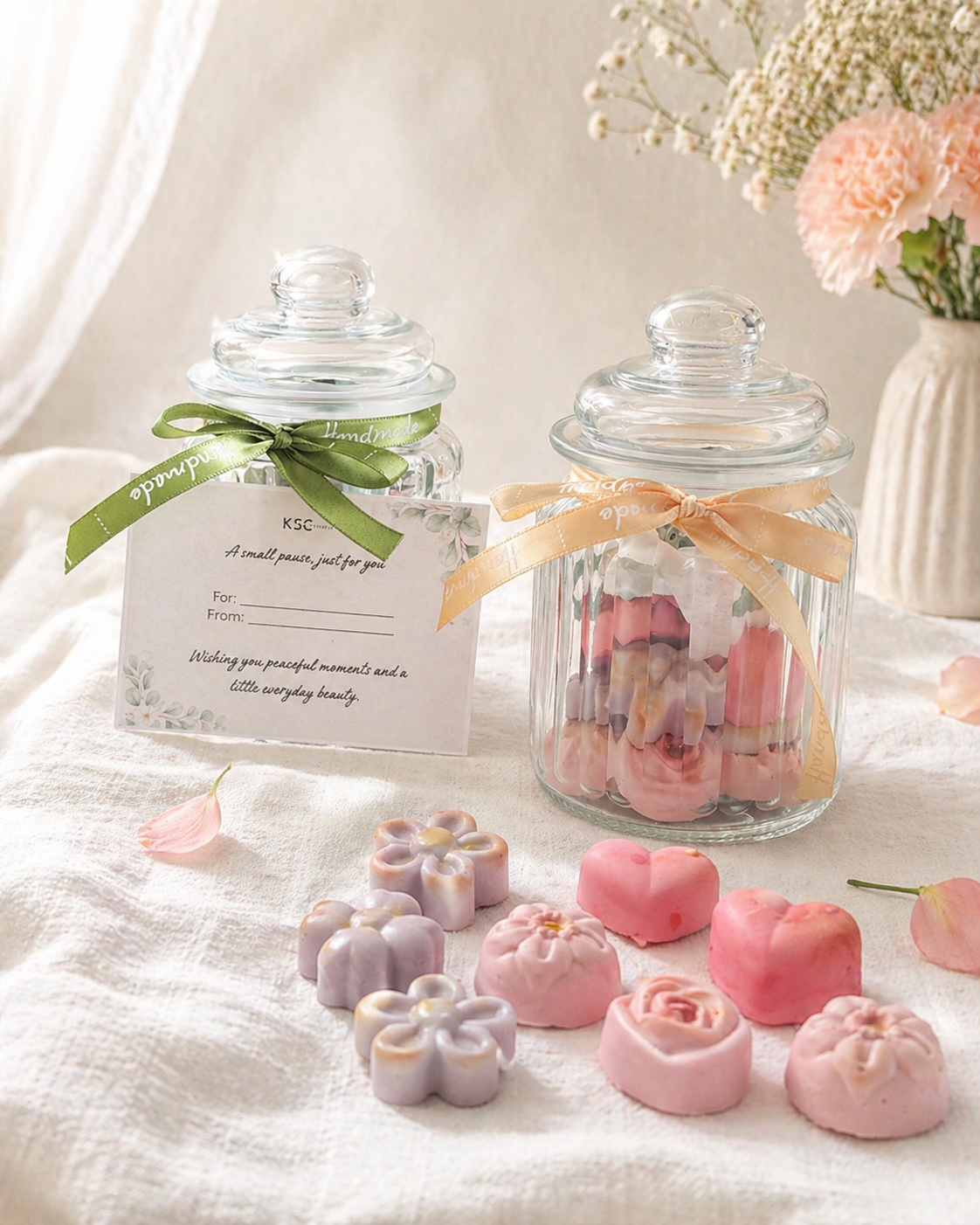 Scented Plaster Charm Jar + Gift Card - Lavender, Rose & Red Fruits