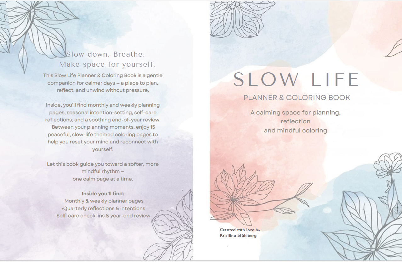 Agenda para colorear "Slow Life" para adultos: Planificación consciente