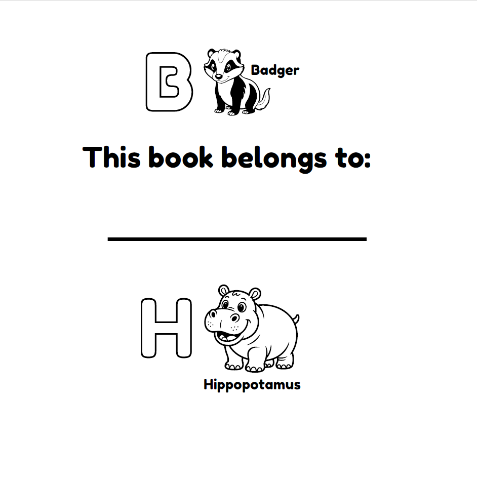 Tiny Artists: Alphabet Coloring Book: Age 3 - 6